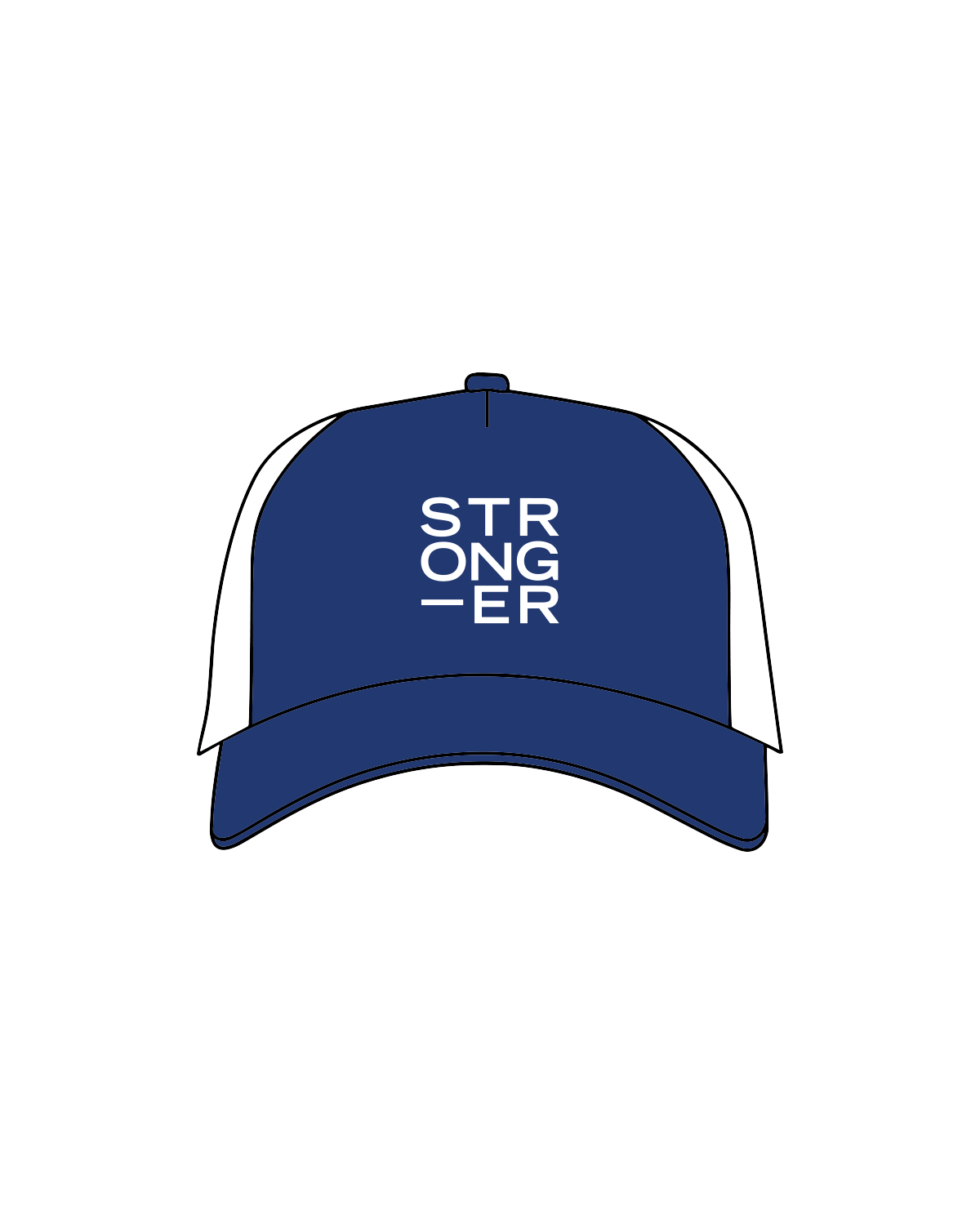 The Trucker Hat - Royal Blue / White - Stronger Fitness - White