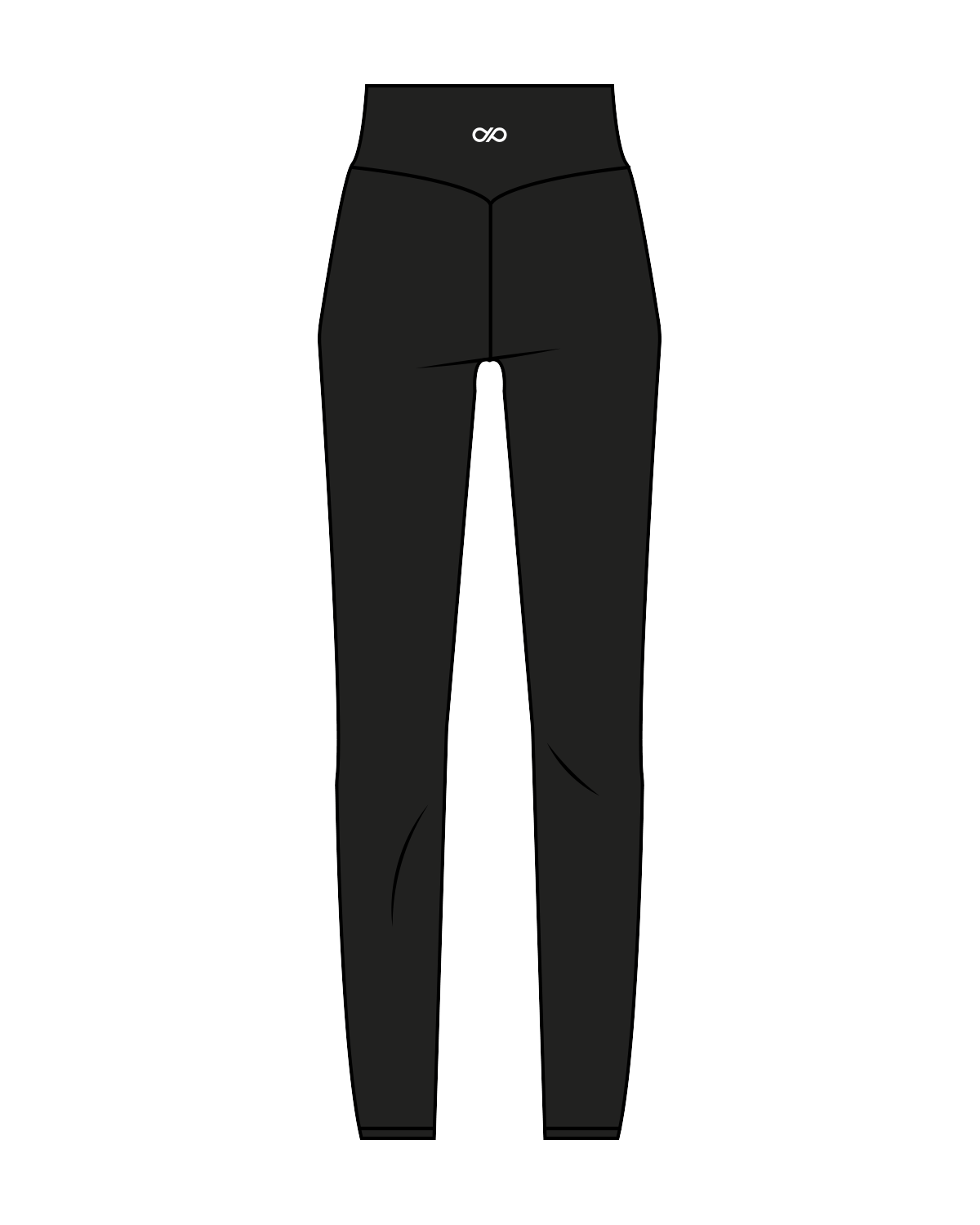 The Basic Legging - Black - Pure Gym - Back - White