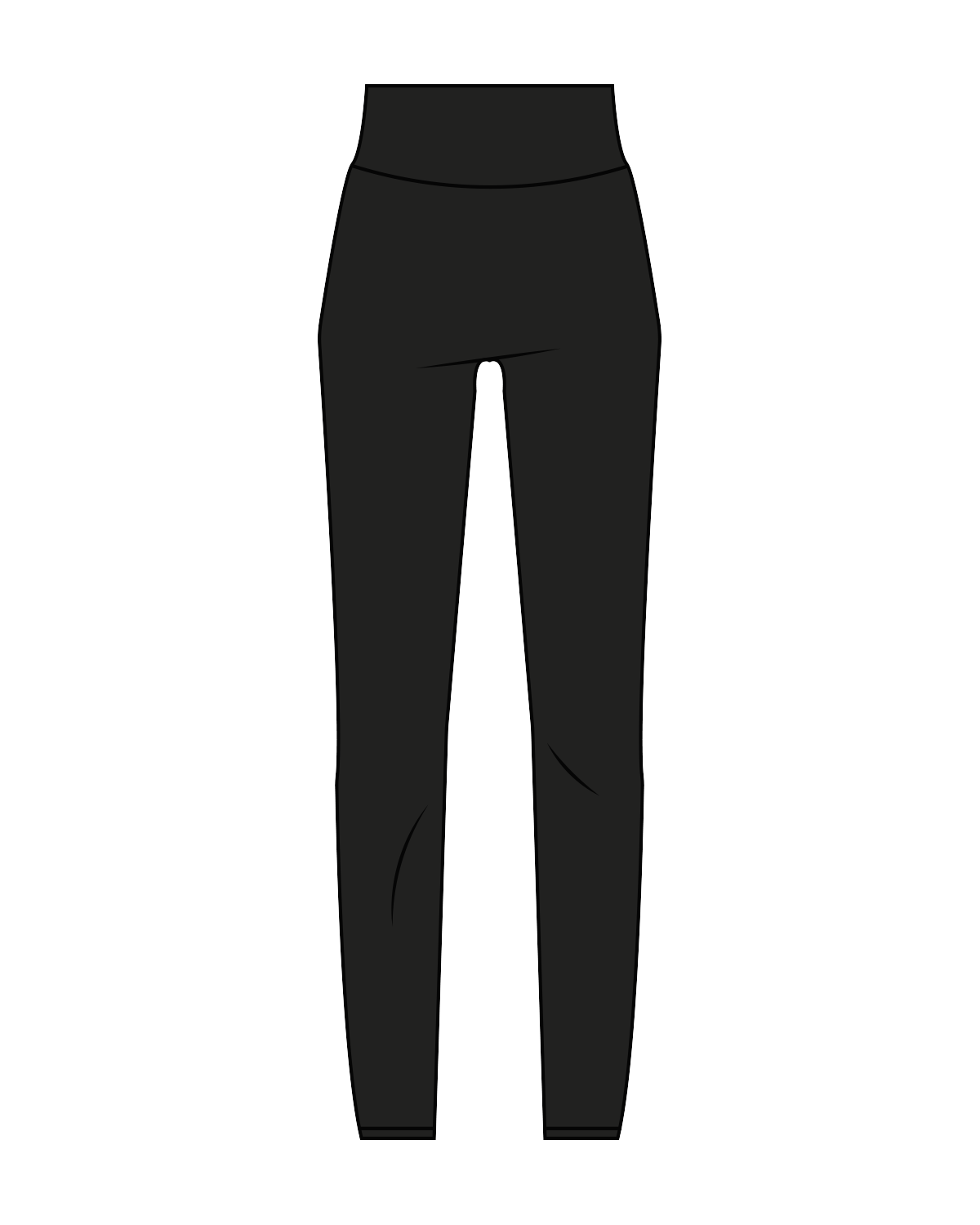 The Basic Legging - Black - Pure Gym - Back - White