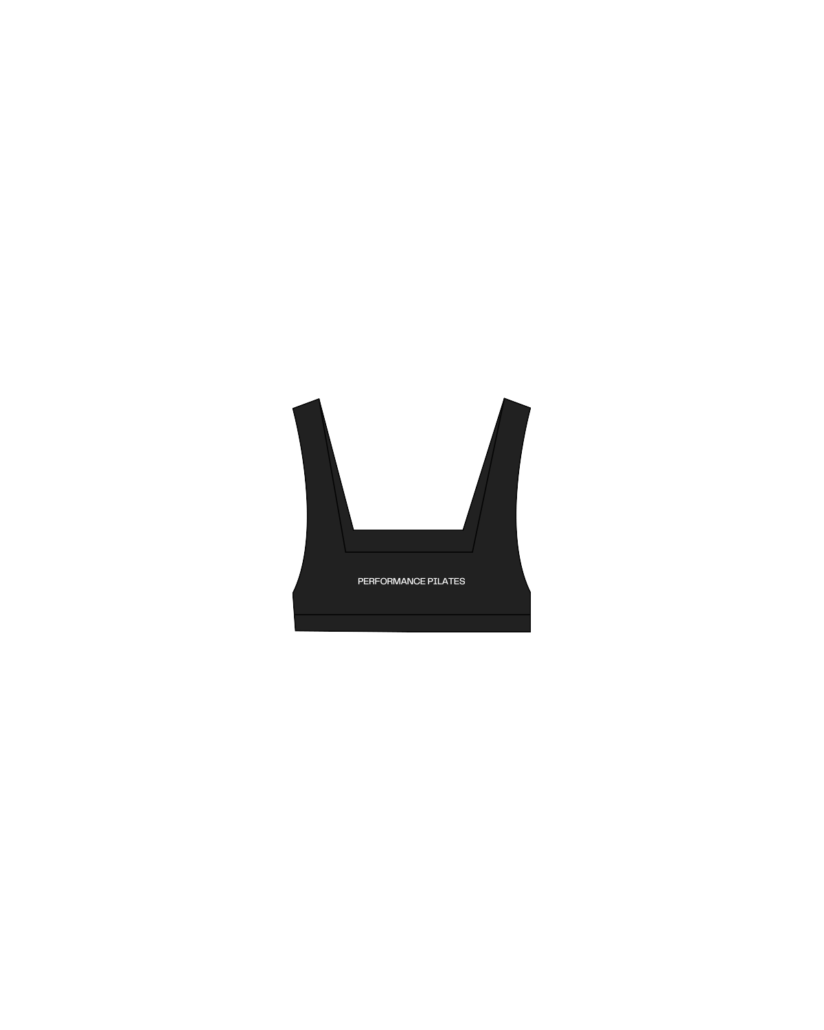 The Box Cut Bra - Black - Onyx Fit - Front / Back - White