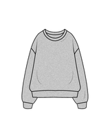 The Womens Crewneck - Heather - Tone Fitness - Collar / Back - Black