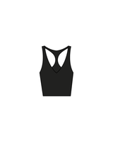 The Racer Tank - Black - Pure Gym - Back - White