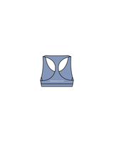 The Racer Bra - Mist - Onyx Fit - Front / Back - White