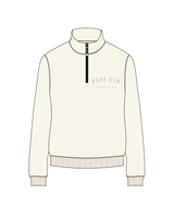 The Womens 1/4 Zip - Off White - Pure Gym - Left Chest - Off White
