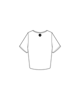 The Crop Tee - White - Studio Novo - Lagree Center Chest / Novo Back Logo - Black