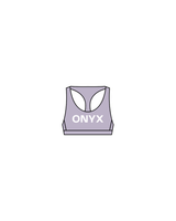 The Racer Bra - Lavender - Onyx Fit - Front / Back - White