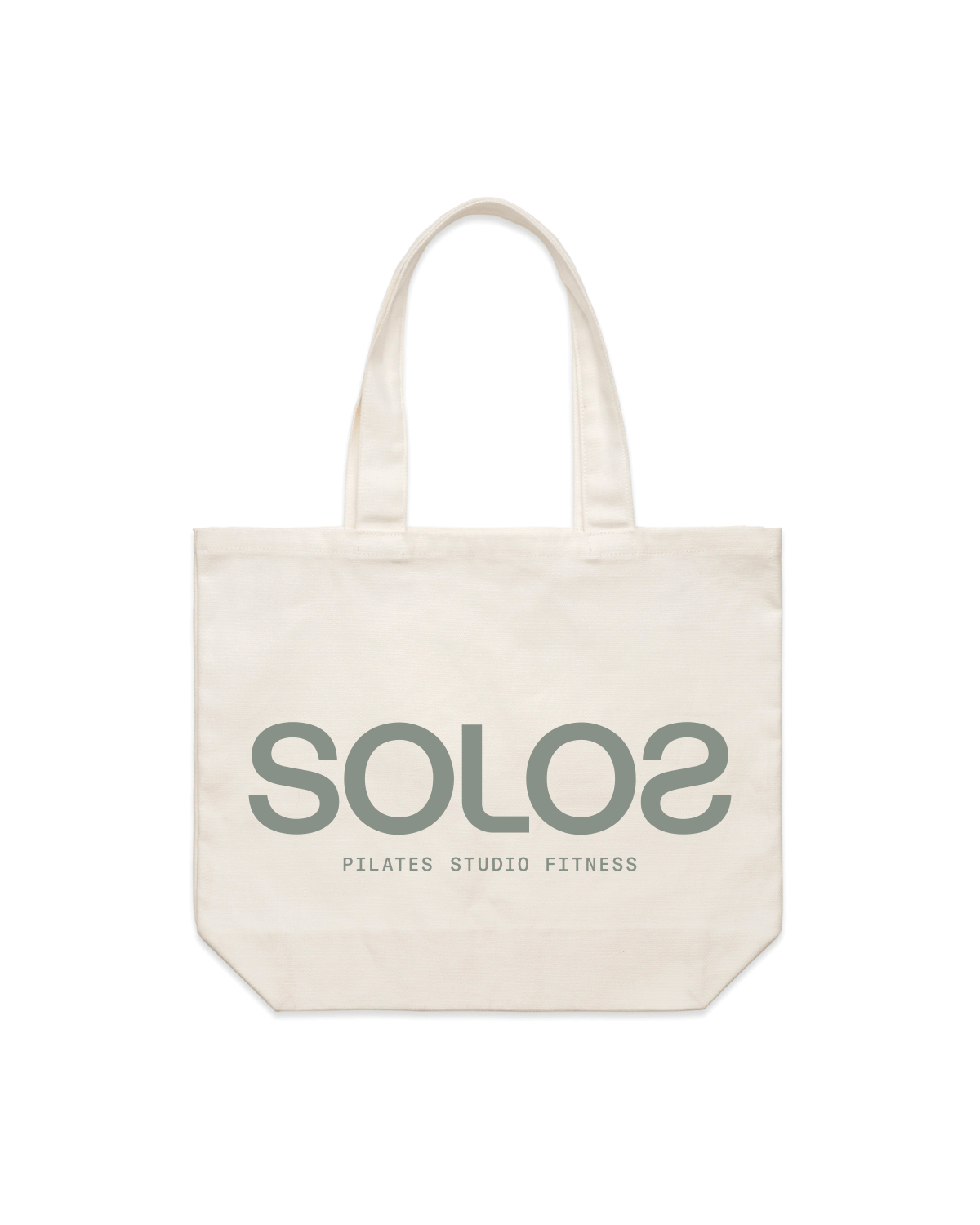 The Tote Bag - Natural - Solo Pilates - Main Logo - Mineral