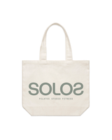 The Tote Bag - Natural - Solo Pilates - Main Logo - Mineral