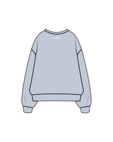 The Womens Crewneck - Powder - Studio Novo - Lagree Collegiate / Back - White