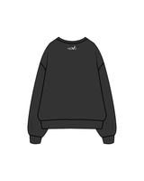 The Womens Crewneck - Washed Black - Studio Novo - Lagree Collegiate / Back - White