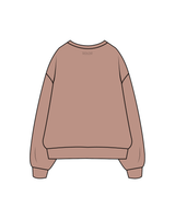 The Womens Crewneck - Clay - Solos Pilates - Left Chest / Right Sleeve / Back - Clay