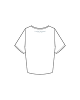 The Crop Tee - White - Coastal Movement - Left Chest / Back - Navy