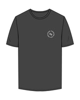 The Mens Midweight Tee - Charcoal Heather - AA Associates - Left Chest Round - Printed - White