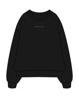 The Womens Crewneck - Black - BHF-Grotto - Center Chest - Back Neckline - Printed - Cream