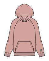 The Womens Hoodie - Clay - Pilates Evolution - Left Sleeve - Embroidered - Gray - Full Back - Printed - Gray