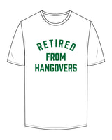 The Mens Tee - White - Mingle Mocktails - Center Chest - Arch - Printed - Dark Green