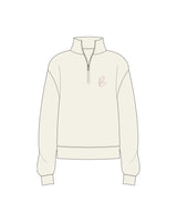The Womens 1/4 Zip - Off White - Botoxie - Left Chest & Center Back - Printed - Full Color