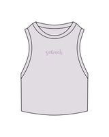 The Ribbed Crop Tank - Orchid - Scorch Fitness - Center Chest Stacked - Embroidered - Tone on Tone
