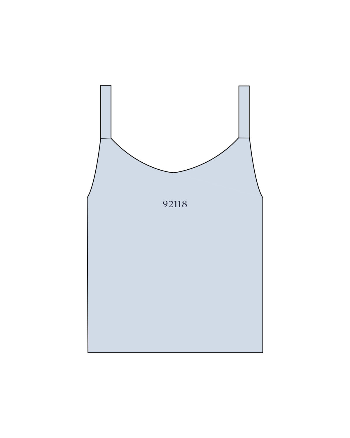The Micro Rib Strappy Crop Tank - Baby Blue - B Long Pilates - Center Chest - Top Back - Printed - Full Color