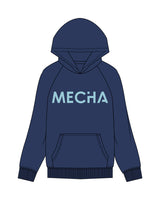 The Mens Hoodie - Cobalt - MECHA - Center Chest - Light Blue