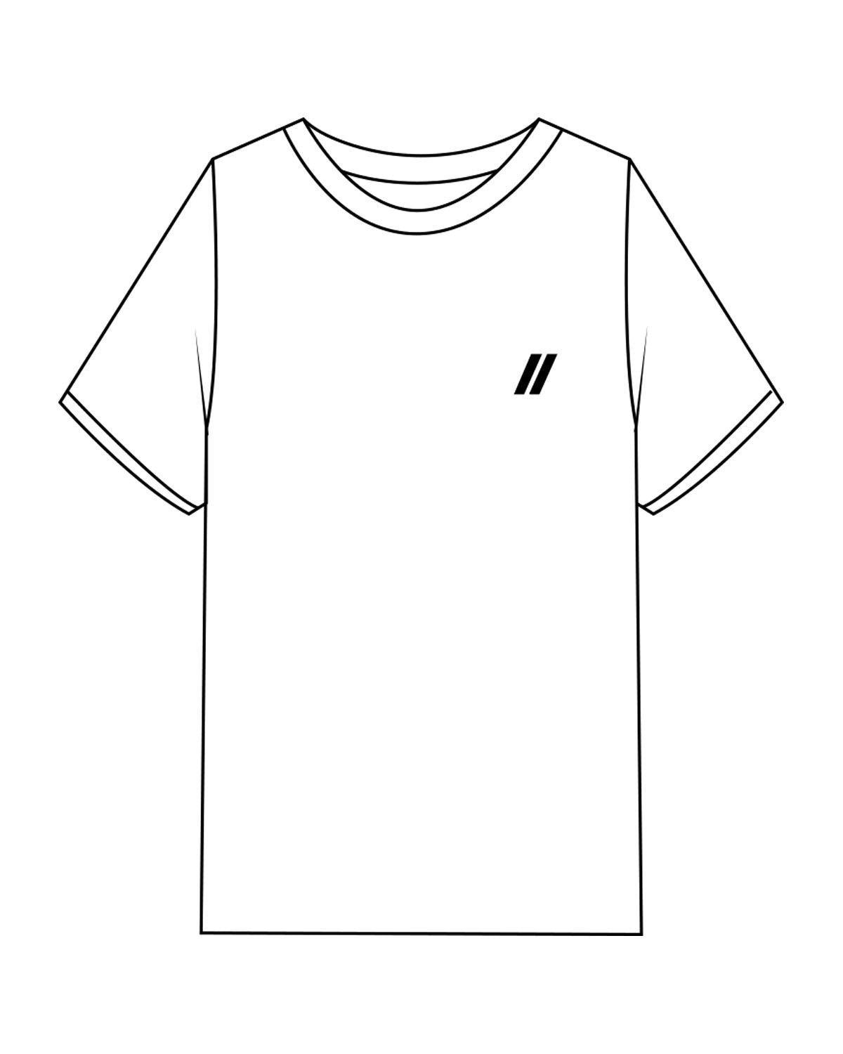 The Mens Heavyweight Tee - White - Blenders - Left Chest & Center Back - Printed - Black