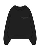 The Womens Crewneck - Black - Lagree House - Left Chest Stacked - Staff - White