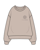 The Womens Crewneck - Bone - Club Lagree - Right Wrist & Left Chest Stacked - Tone on Tone
