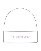The Beanie - White - The Mvmt by Amanda - Center - Lavender