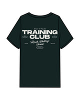 The Mens Heavyweight Tee - Pine Green - Pulse 712 - Center Chest & Center Back Stacked Logo "ROCK VALLEY" - Printed - Washed Bone