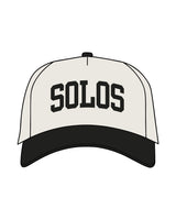 The Canvas Cap - Natural / Black - Solos Pilates - Center Crown - Embroidered - Black