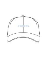 The Dad Hat - White - Corefire - Center - Embroidered - Light Blue