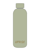 The Water Bottle - Pistachio - Uprise Hot Yoga - Front Bottom - "UPRISE" - Printed - Gold