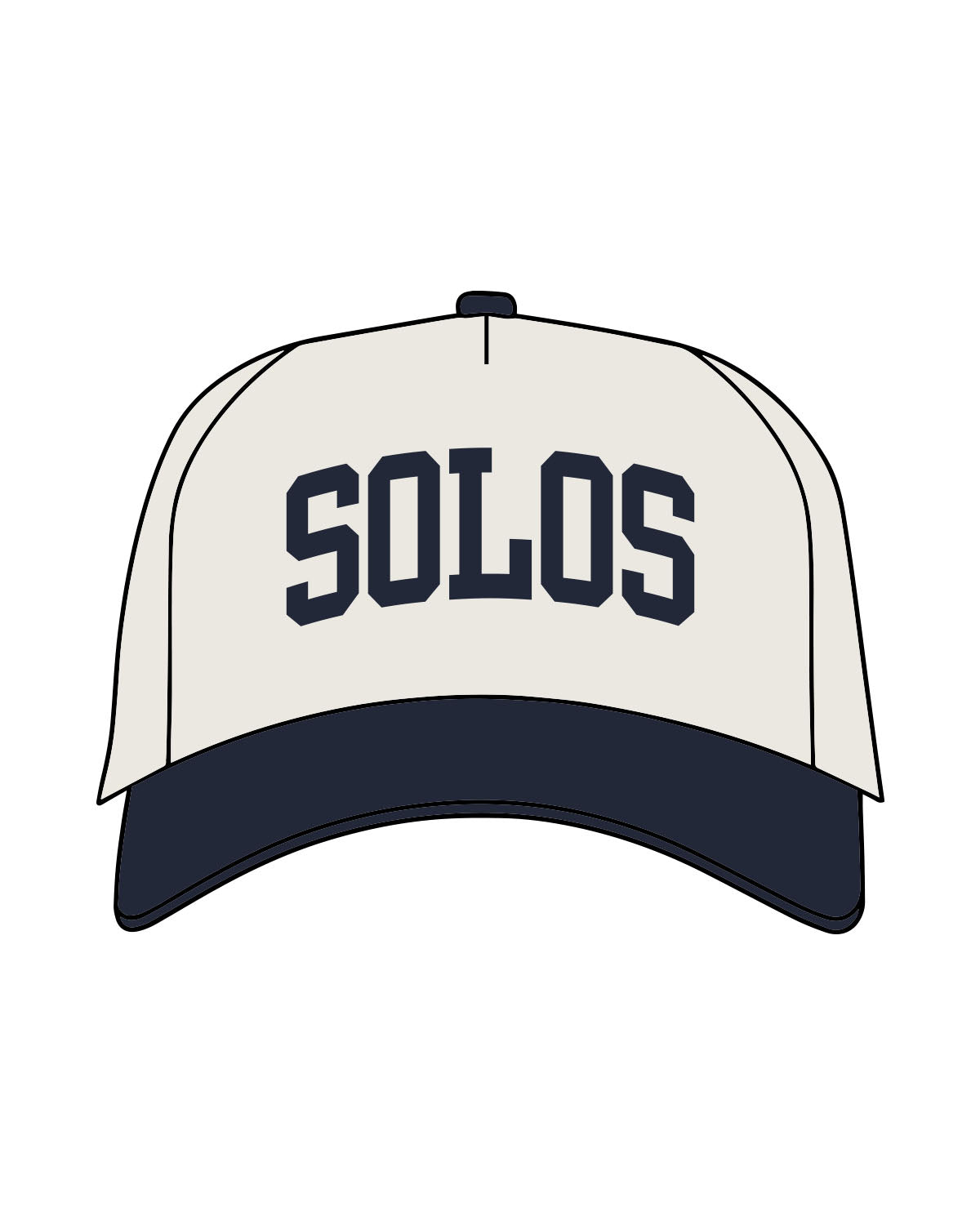 The Canvas Cap - Natural / Midnight - Solos Pilates - Center Crown - Embroidered - Midnight