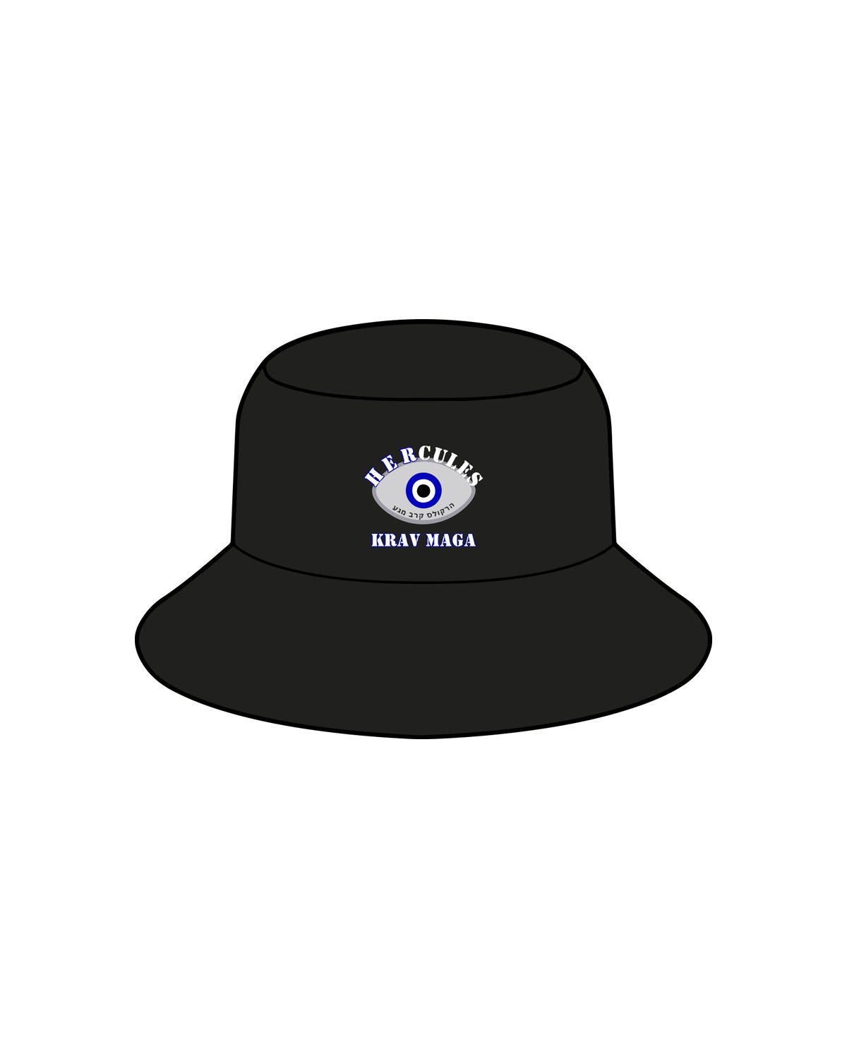 The Bucket Hat - Black - Hercules - Center Crown - Embroidered - Full Color