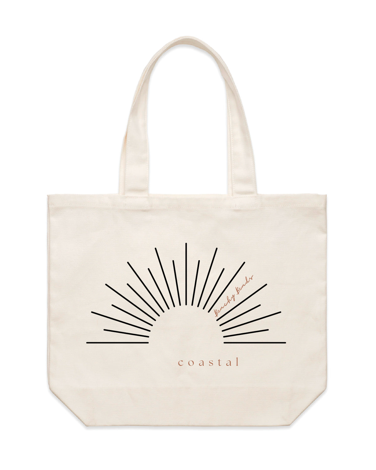 The Tote Bag - Natural - Beachy Beads - Coastal Cowgirl - Center Stacked - Full Color