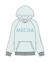 The Mens Hoodie - Seafoam - MECHA - Center Chest - Light Blue
