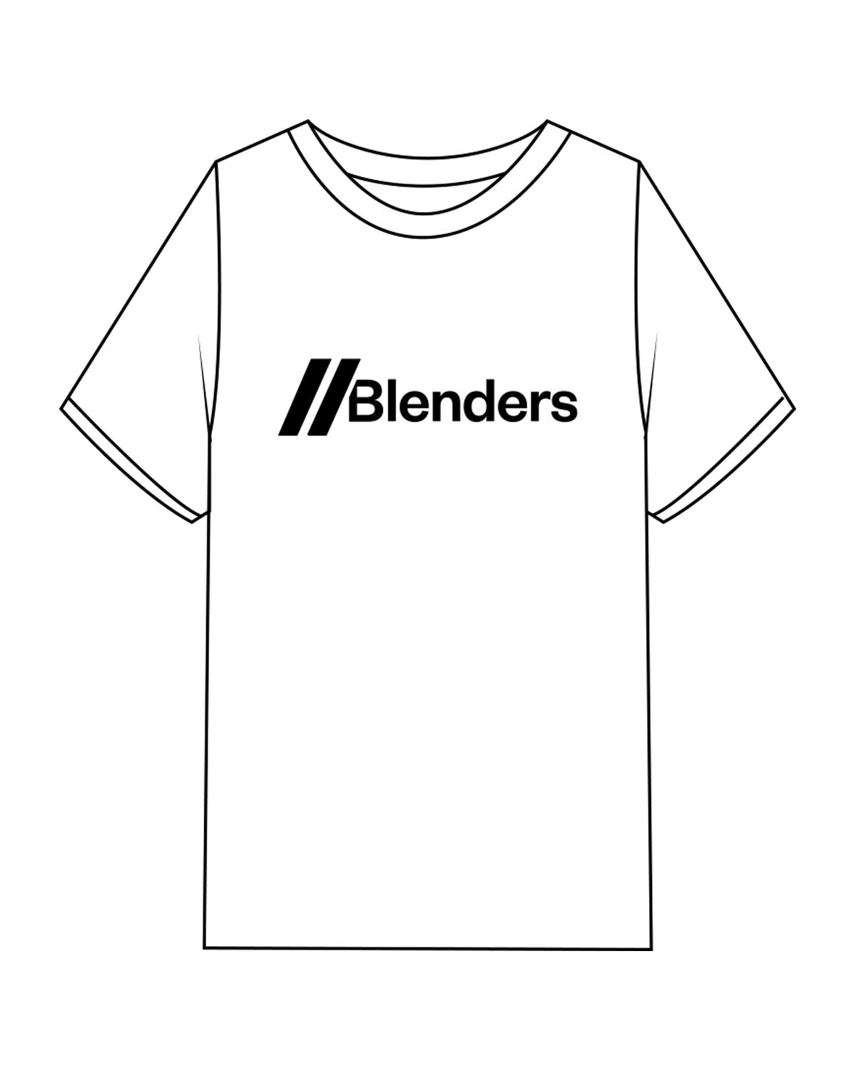 The Mens Heavyweight Tee - White - Blenders - Center Chest & Back Neckline - Printed - Black