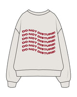 The Mens Crewneck - Washed Bone - Renew - Left Chest Stacked & Back Center Stacked - Red