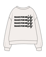 The Womens Crewneck - Bone - Tone Fitness Studio - Center Chest Stacked - Back Stacked - Printed - Black