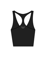 The Racer Tank - Black - LV Desert - Left Chest & Back Center - White