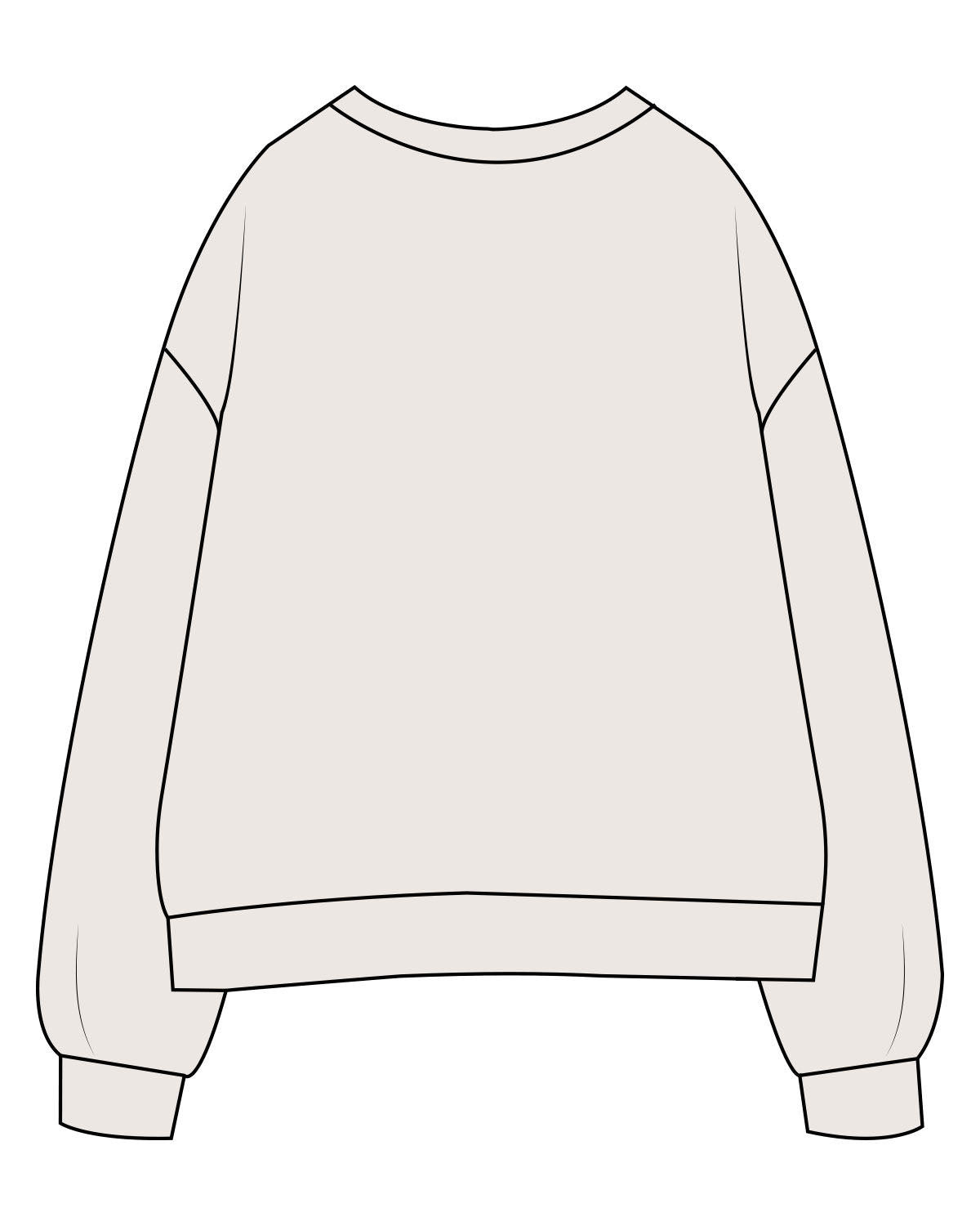 The Womens Crewneck - Bone - Studio 11 - Left Chest - Embroidered - Tone on Tone