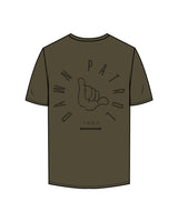 The Mens Tee - Olive - Dawn Patrol - Left Chest & Back Center - Tone on Tone