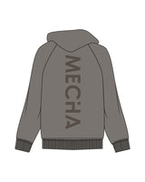 The Mens Hoodie - Washed Gray - MECHA - Left Chest & Back Center Spine - Tone on Tone