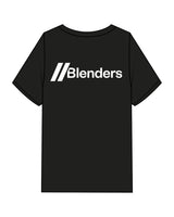 The Mens Heavyweight Tee - Black - Blenders - Left Chest & Center Back - Printed - White