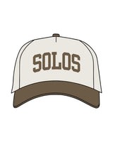 The Canvas Cap - Natural / Walnut - Solos Pilates - Center Crown - Embroidered - Walnut
