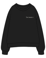 The Womens Crewneck - Black - Studio S - Left Chest - Embroidered - Off White