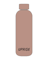 The Water Bottle - Clay - Uprise Hot Yoga - Front Bottom - "UPRISE - Printed - Washed Black