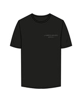 The Womens Tee - Black - Lagree House - Left Chest Stacked & Back Neckline - Staff - White