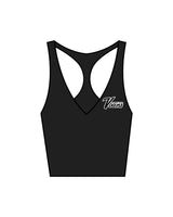 The Racer Tank - Black - LV Desert - Left Chest & Back Center - White