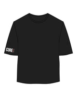 The Oversized Crop Tee - Black - Core CLE - Right Arm - Printed - Full Color